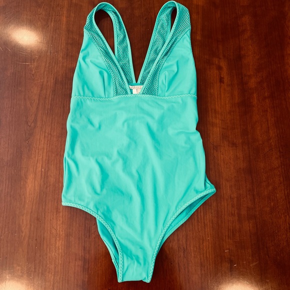 STELLA MCCARTNEY**Turquoise Gorgeous One-Piece Swimsuit**Sm. $389 - Picture 1 of 4